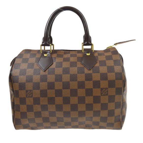 AUTHENTIC LOUIS VUITTON SPEEDY 25 HAND BAG PURSE DAMIER EBENE AA3079 - Picture 1 of 11